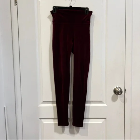 Spanx Velvet Leggings in Color Rich Burgundy - Picture 6 of 6